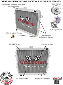 2 Row All Aluminum Alliant Radiator For 1984 - 95 Toyota Pickup/4Runner - Picture 1 of 7