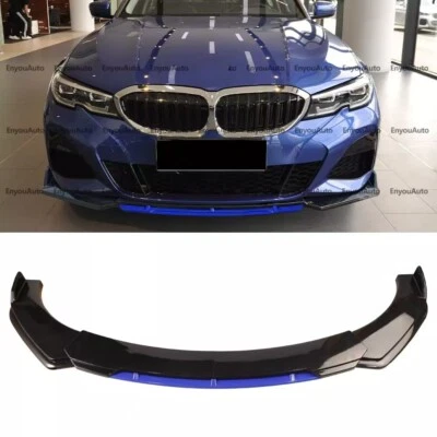 For BMW 740i 750i Series Front Bumper Lip Spoiler Splitter Gloss Black Blue Foto 1 de 4