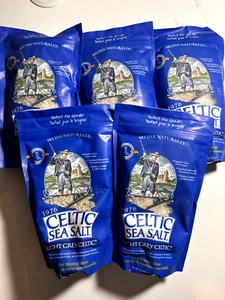 Selina Naturally Gris Claro Sal Marina Celta 1 Libra Bolsa Resellable 5 Bolsas - Imagen 1 de 1