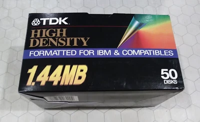 50 disquetes TDK 3,5", capacidad 1,44 MB, MF-2HD alta densidad, negro, ¡probado! Foto 1 de 2