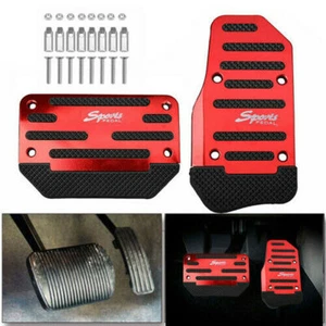 Red Non Slip Automatic Pedal Brake Foot Treadle Cover Auto Interior Accessories - Picture 1 of 17