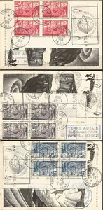 TAAF Südländer, Terre Adelia, 1958 datierte Ecken Nr. 8/10 - Bild 1 von 2