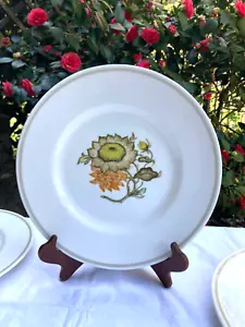 5 x 1960s Vintage Wedgwood Susie Cooper C2002 Sunflower 10.5 Inch Dinner Plates - Picture 1 of 13