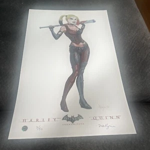 Mike Renzine Signed Numbered 7/50 Harley Quinn Batman Arkham City Hologram - Picture 1 of 11
