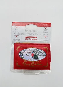 Mr Christmas Musical Gift Card Holder Ornament We wish You A Merry Christmas - Picture 1 of 5