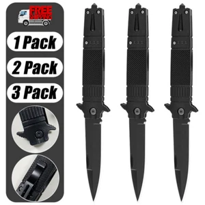Paquete de 1-3 cuchillos plegables cuchillo de bolsillo táctico cuchillo de supervivencia camping cuchillo de caza - Imagen 1 de 13