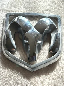 Dodge Ram Head Truck Emblem Chrome Plastic Part Only #61698 68169766AA - Picture 1 of 3