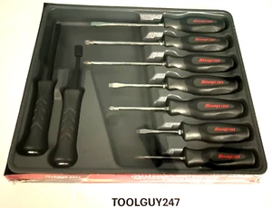 SNAPON TOOL SGDXPB90B DT 9Pc DK GREY Soft Grip Screwdriver &Striking Prybar Set - Picture 1 of 11
