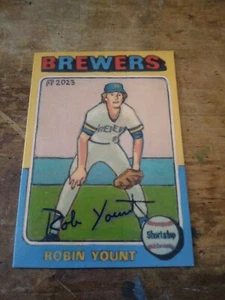 Baseball Art Card Print of Robin Yount, 1975 Rookie Card - Bild 1 von 2