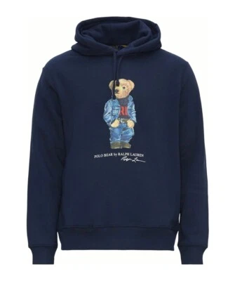 Felpa Ralph Lauren con Cappuccio Polo Bear Blu - Imagen 1 de 4