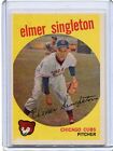 1959 Topps Baseball Card Elmer Singleton Pitcher Chicago Cubs Near Mint Hi # 548