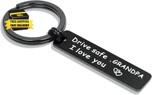 Drive Safe Keychain for Brother Be Safe Dad I Love You Keychains for Uncle Gifts - Picture 1 of 3