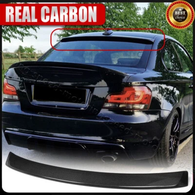 Alerón de techo trasero para BMW E82 serie 1 cupé 2007-2013 labio de ala carbono real Foto 1 de 4