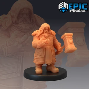 6K Resin 32mm Epic Miniatures Nordic Dwarf Hammer (Medium) für D&D, Rollenspiel - Bild 1 von 1