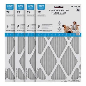 Kirkland Signature 2200 High Performance Furnace Filters, 4-Pack, 14x24x1 (open - Picture 1 of 1