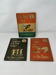 3 Dr Seuss Children Books Book Club Edition Beginner Books 1960 1961 VTG - Picture 1 of 24