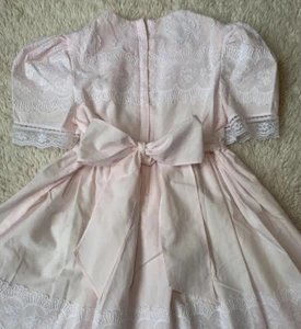 Vintage Gunne Sax Girls Pink Lace Dress Frilly Prairie Size 4 Jessica McClintock - Picture 1 of 14