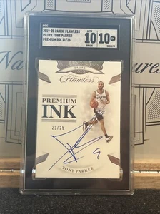TONY PARKER SPURS 2019-20 PANINI FLAWLESS PREMIUM INK AUTO 21/25 AUTOGRAPH HOF - Picture 1 of 2