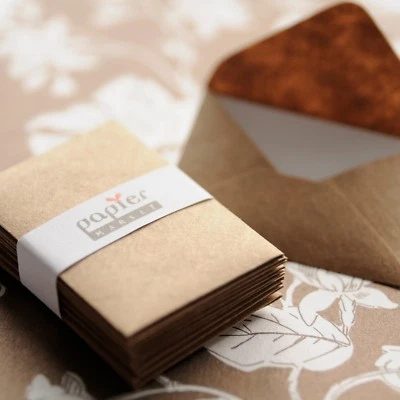 Mini envelope in assorted pattern or kraft paper, 2.25" x 1.5", handmade [30/pk] - Image 1 of 4