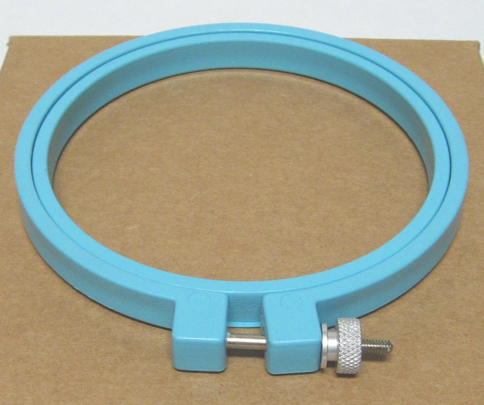New 4" Round Light Blue Plastic Hand Embroidery Hoop  - Image 1 of 1