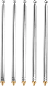 5Pcs Telescopic Antenna M3 Male Thread 7 Sections AM FM Radio Universal - Zdjęcie 1 z 13