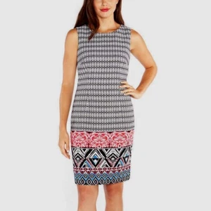 Mario Serrani Ladies Shift Dress, Black & White Pattern. Size: 6 - Picture 1 of 6