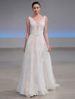 ISABELLE ARMSTRONG Willow Lace Wedding Dress Sleeveless Aline V Neck Ivory Nude