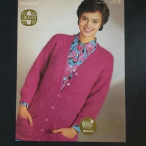 Sirdar Nocturne C8162 Vintage 1980 Mohair knitting pattern 30-42" Original Copy - Picture 1 of 1