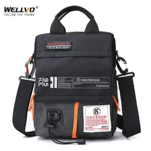Men's Bag Waterproof Nylon Camouflage Satchel Shoulder Crossbody Mini - Picture 1 of 24