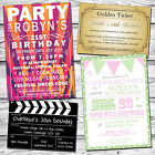 10 Printed Party Invites Photo Personalised Adult Childrens Birthday Invitations