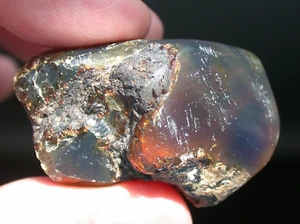 Schöner blau lila rosa BERNSTEIN Fossil Edelstein groß 18 Gramm Stück - Bild 1 von 9