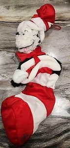 Vintage Dr. Seuss Cat in the Hat Striped Christmas Stocking used 26 In - Picture 1 of 5
