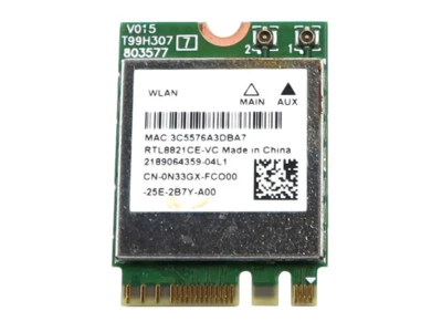 REALTEK RTL8821CE-VC M.2 2230 PCI-E USB WIFI 5 802.11AC BLUETOOTH 5.0 CARD N33GX - Image 1 of 2