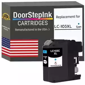 DoorStepInk kompatible Tintenpatronen für Brother LC103C XL Cyan-USA - Bild 1 von 5