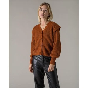 NWT YAS Balira Knit Cardigan Bombay Brown Size EU M - Picture 1 of 6