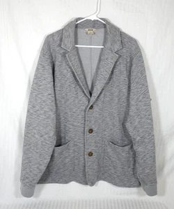 Cárdigan de calce relajado grande con botones Duluth para hombre. Gris jaspeado. - Imagen 1 de 15