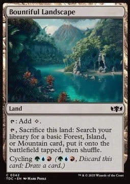 Magic/MTG Bountiful Landscape TDC-342 Common Englisch Neu - Bild 1 von 2