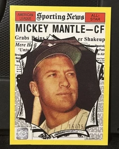 2021 Topps X Mickey Mantle #23 1961 Topps All-Star Yellow #17/75 Yankees - Bild 1 von 2