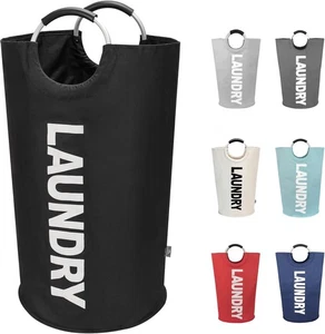 DOKEHOM 90L Large Laundry Basket, Collapsible Bag, 90L, Black - Picture 1 of 9