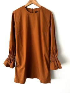 MARIMEKKO Juuli Dress Orange/Brown Size 38/AU 10 NWOT - Picture 1 of 10
