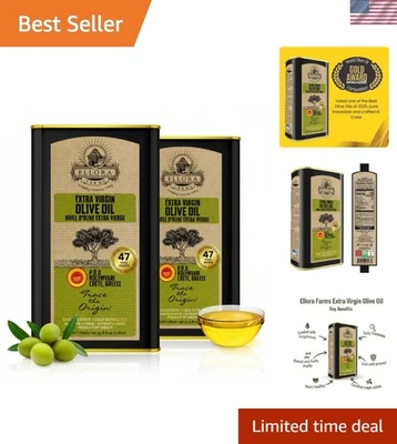 Aceite de Oliva Virgen Extra Sostenible - Pack de 2, 100% Extraído en Frío de Creta Foto 1 de 4