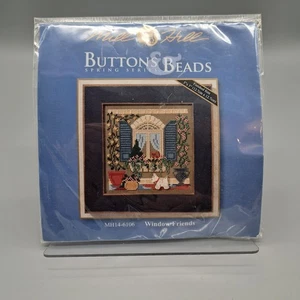 Mill Hill Buttons And Heads Window Friends MH14-6106 (2006) Ceramic Dog Button - Picture 1 of 10