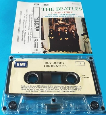 THE BEATLES "Hey Jude" MADE IN PERU, YELLOW  PAPER LABEL (SPANISH TITLES) (EX) - Image 1 of 4