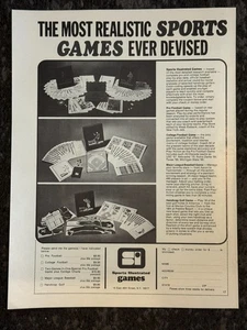 GIOCHI DA TAVOLO ILLUSTRATI sportivi calcio/baseball/golf - pubblicità stampa vintage 1971 - Foto 1 di 1