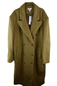 Topshop Womans Double Breasted Button Long Overcoat Trench Size 12 Brand NEw - Picture 1 of 9