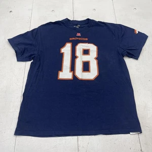 Denver Broncos Shirt Mens XL Blue NFL Football Peyton Manning 18 Team Apparel - Picture 1 of 6