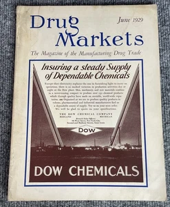The Drug Markets Magazine June 1929 Dow Chemicals Trade Journal - Picture 1 of 11