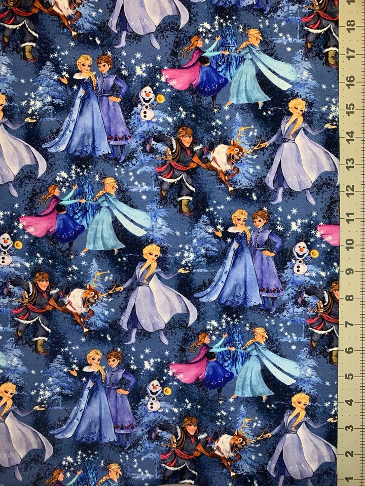 Disney Frozen Elsa Anna Olaf Custom Fabric Fat Quarter 18”x28” Spandex - Image 1 of 1