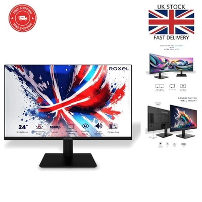 24 Inch 75Hz IPS Monitor - Stunning Image Quality with HDMI & VGA Connectivity - Image 1 of 4