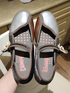 Camper Genuine Leather & Velvet Mix Materials Ballet Flats / Mary Jane Style - Picture 1 of 24